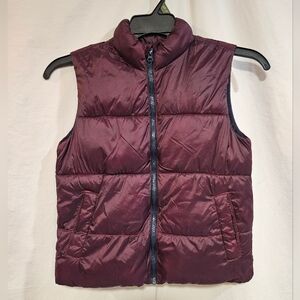 Old Navy Kids Burgundy Puffer Vest